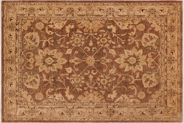 handmade Traditional Kafkaz Chobi Ziegler Brown Beige Hand Knotted RECTANGLE 100% WOOL area rug 8 x 11
